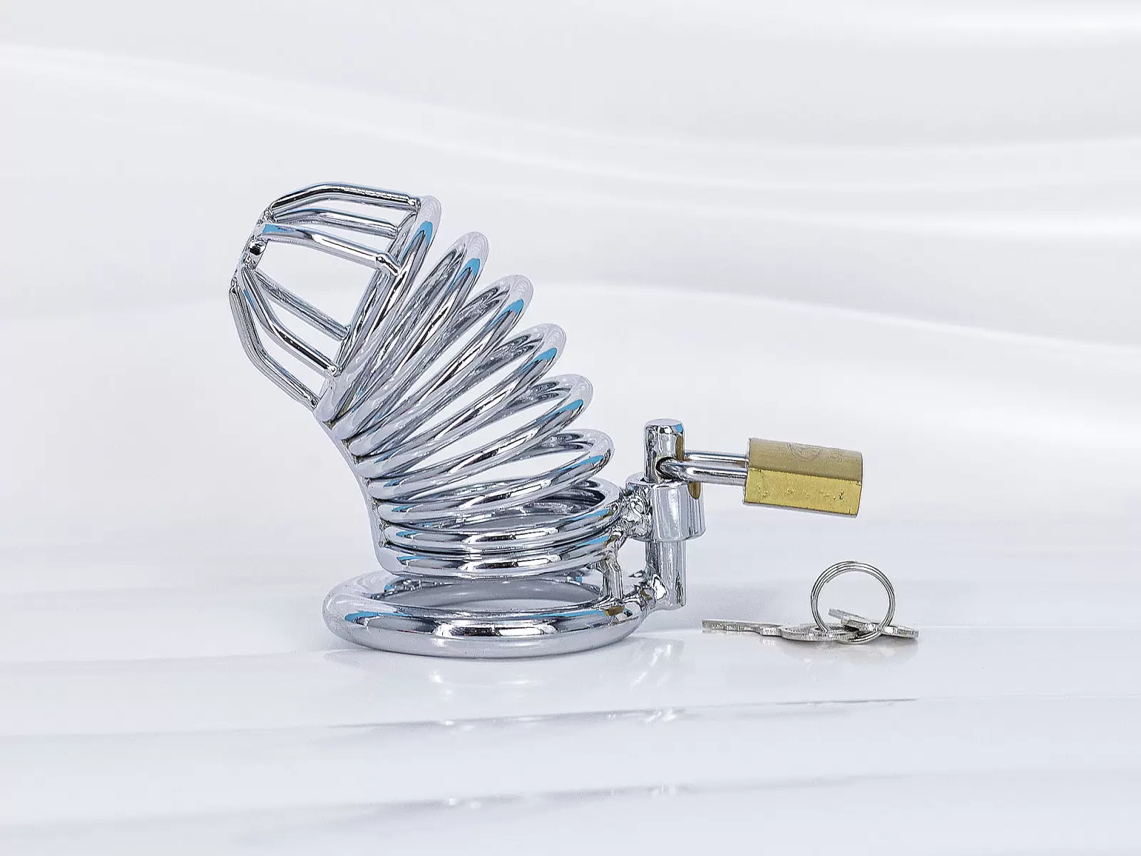 Khóa dương vật inox BDSM – chastity cage kim loại