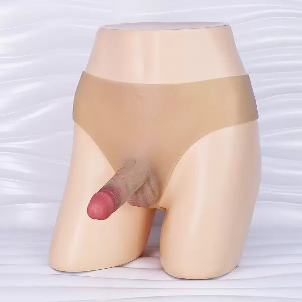 Quần tam giác silicon cu giả đặc ruột – strap-on gọn