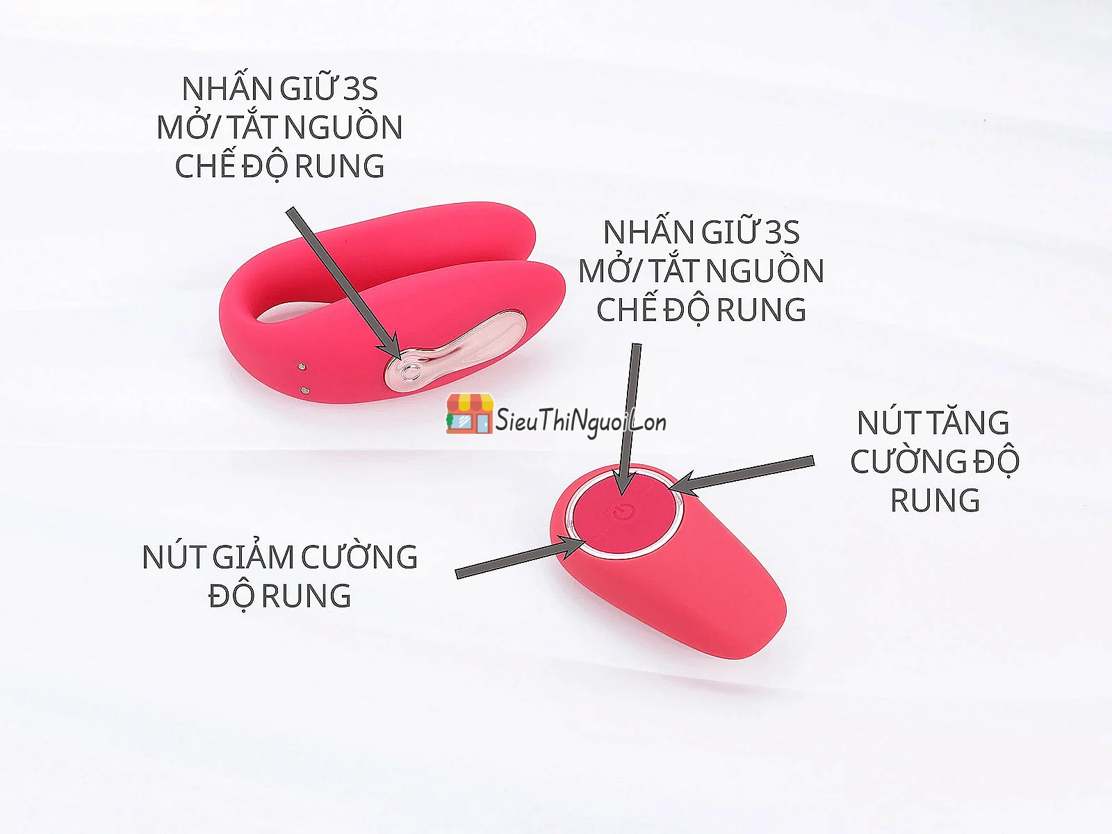 Trứng rung tình yêu 2 đầu – kèm remote điều khiển từ xa