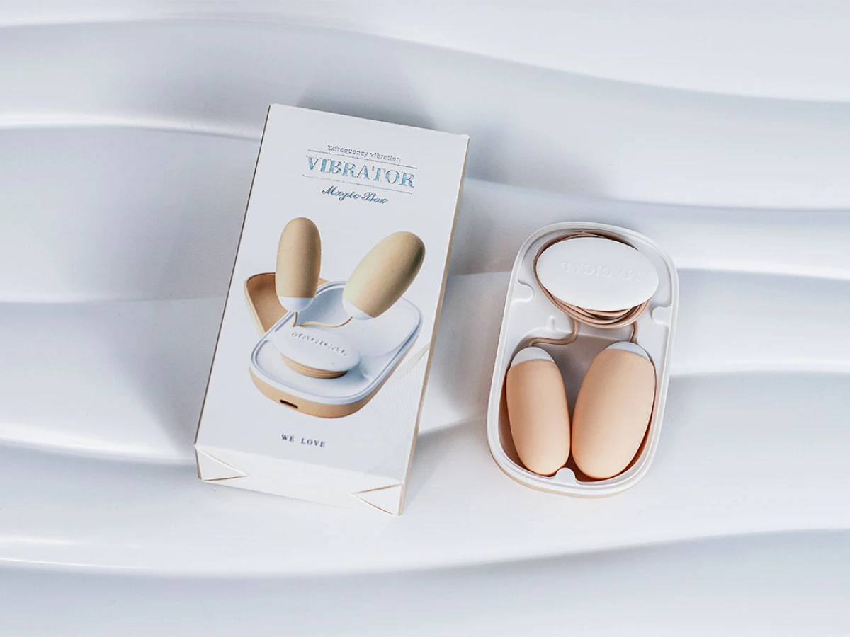 Trứng rung Magic Box 2 đầu – trứng + lưỡi liếm premium