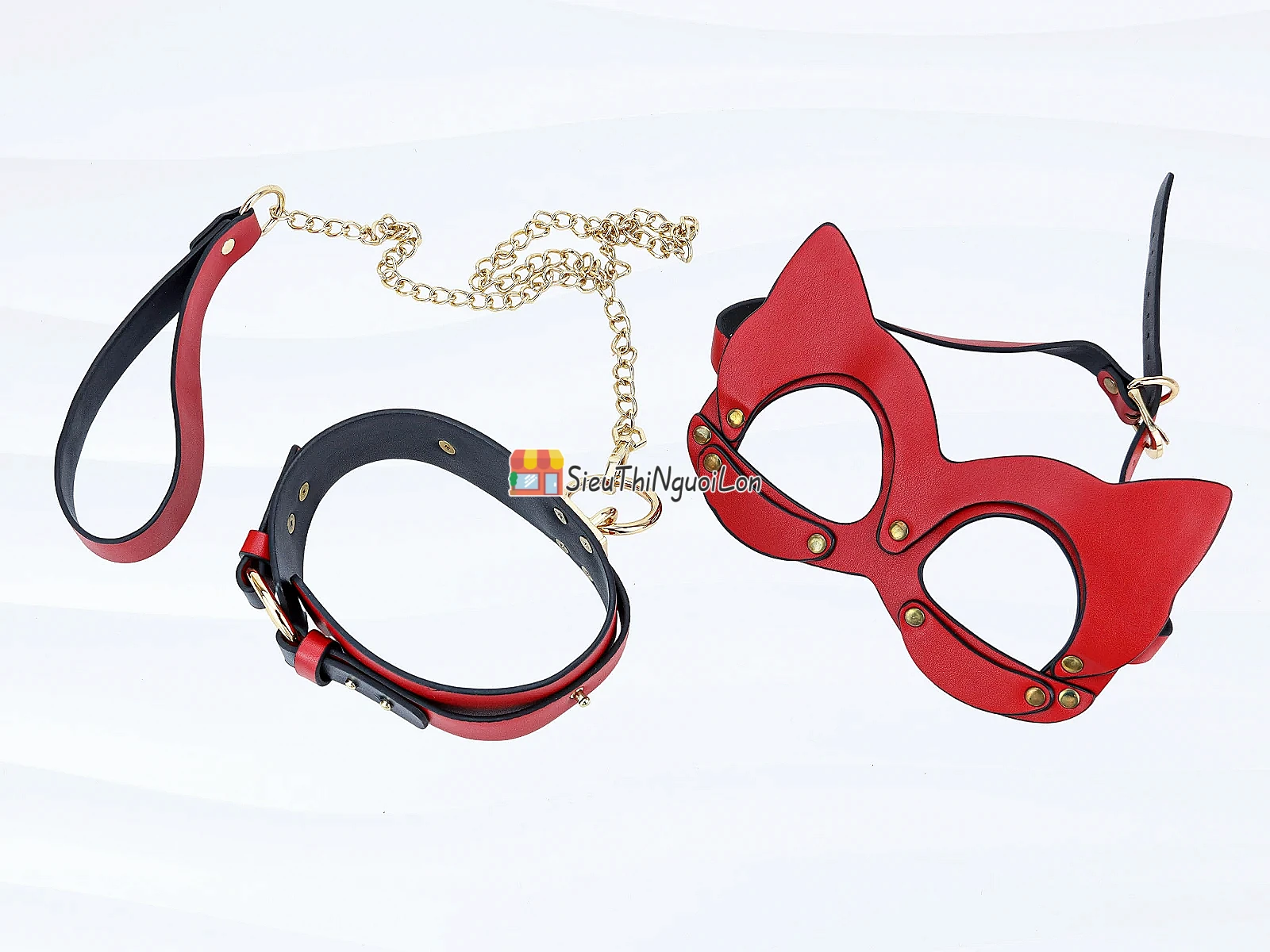 Bộ đồ chơi BDSM cao cấp 10 món – da PU, hộp đựng sang