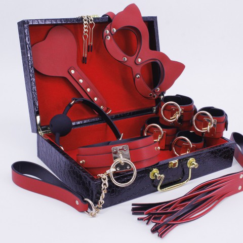 Bộ BDSM VIP 8 món có hộp – da PU sang trọng