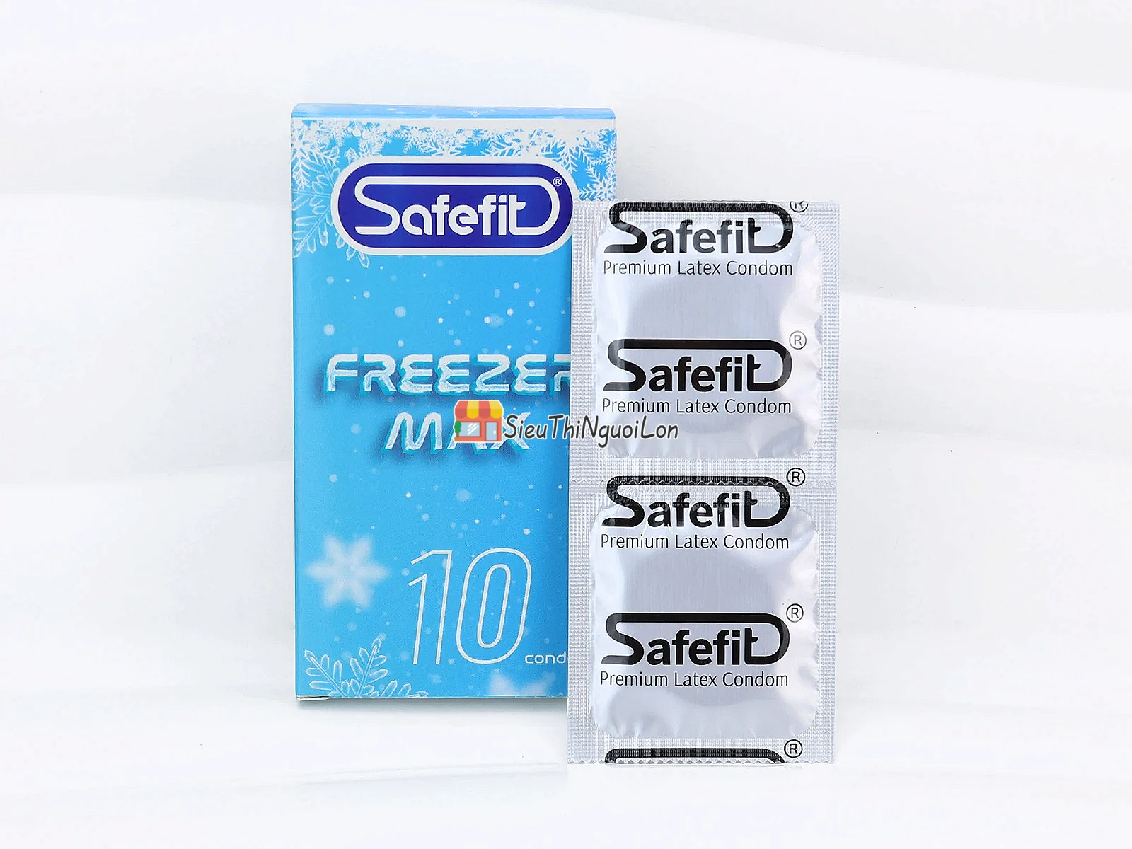 Bao cao su Safefit Freezer Max – bạc hà mát lạnh, hộp 10
