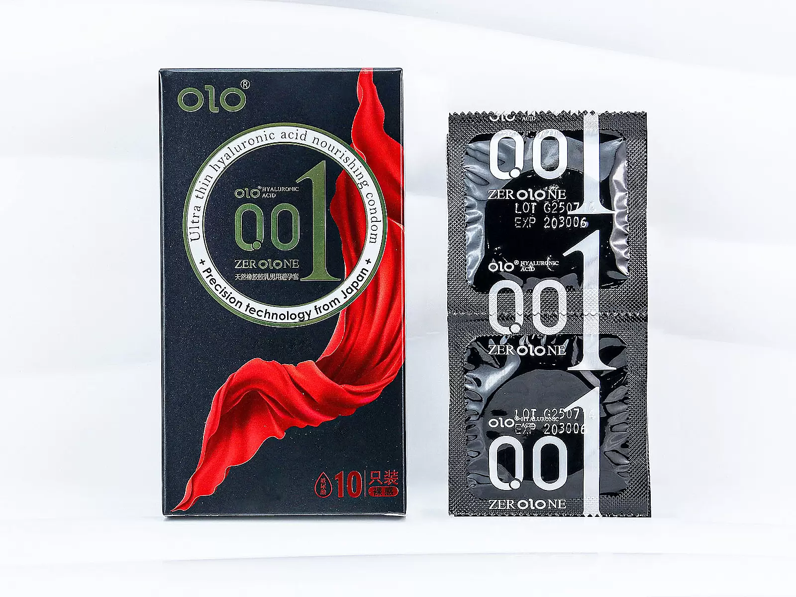 Bao cao su OLO 001 Square Black – siêu mỏng hộp đen