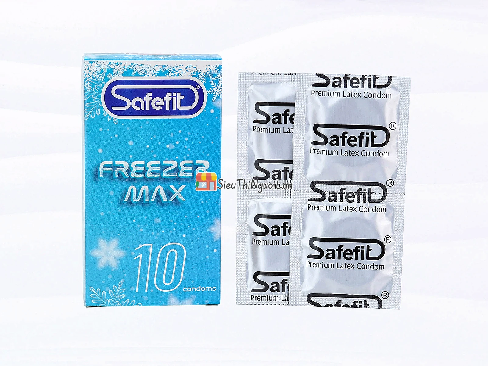 Bao cao su Safefit Freezer Max – bạc hà mát lạnh, hộp 10