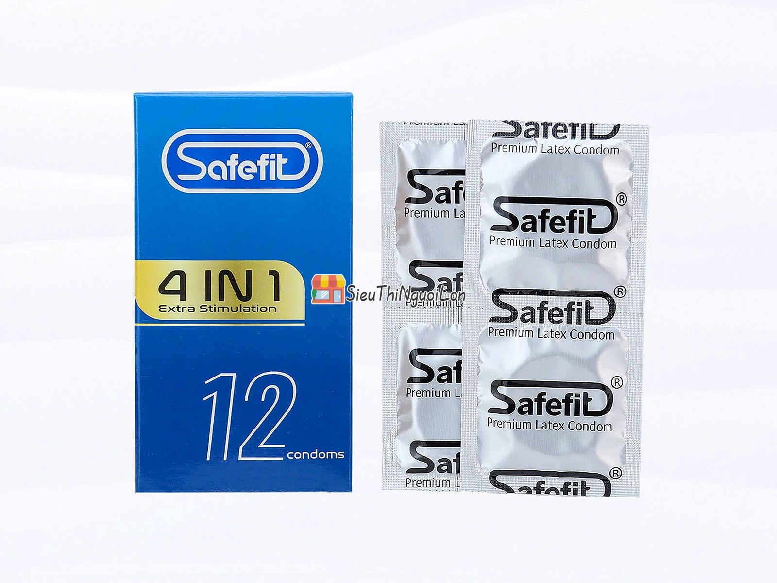 Bao cao su Safefit 4IN1 Extra Stimulation – gân, gai, thắt