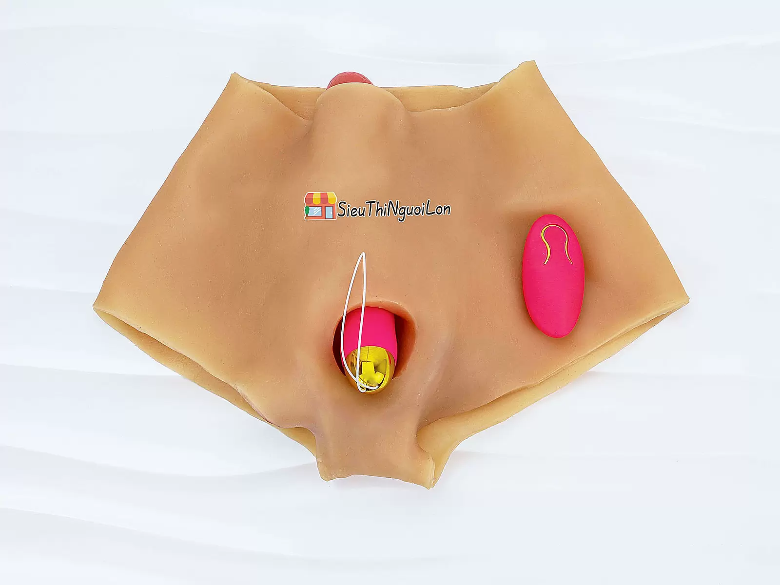 Quần cu giả rỗng ruột kèm trứng massage remote điều khiển