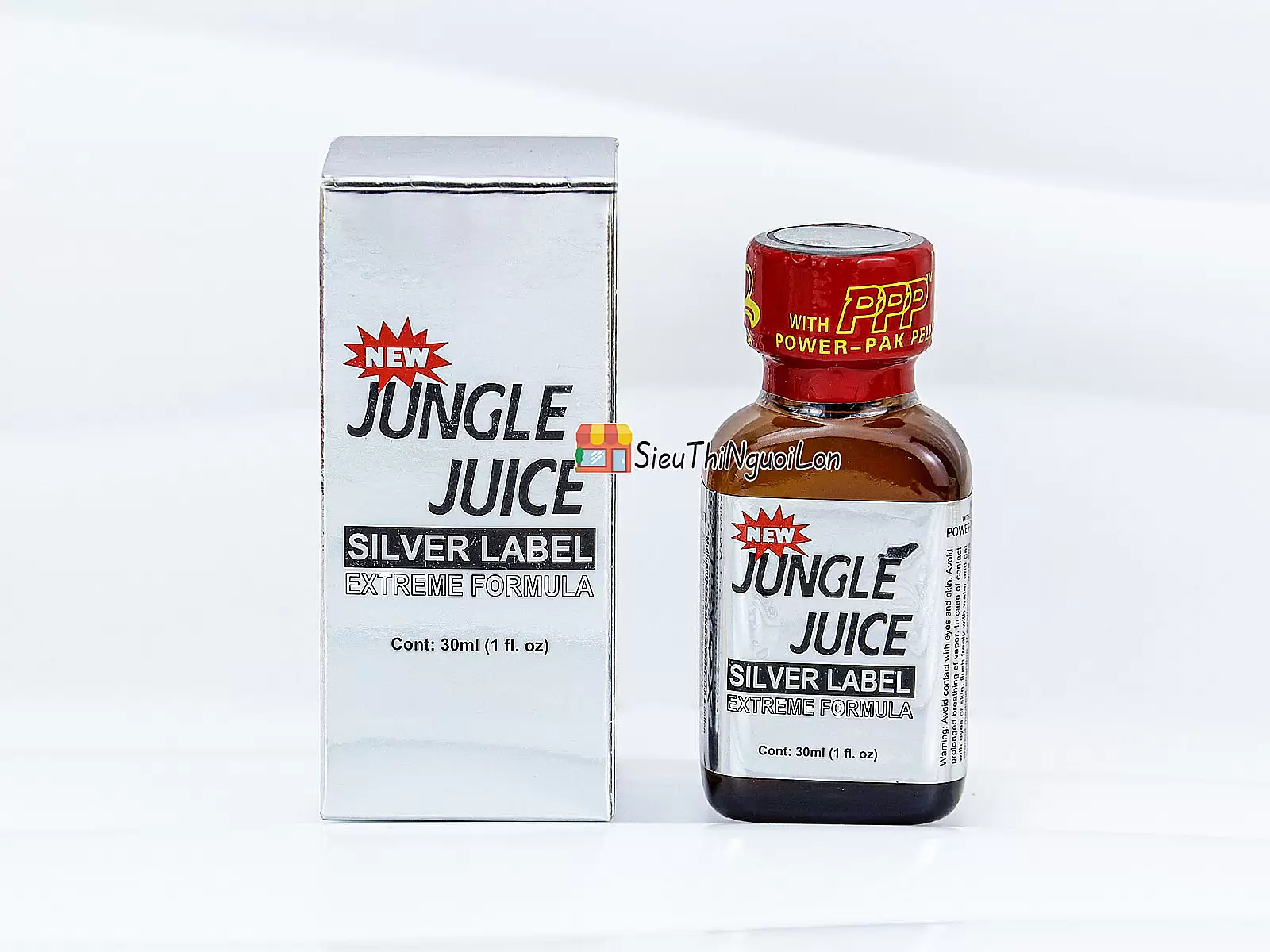 Chai hít Jungle Juice Silver Label 30ml giúp tăng cảm giác hưng phấn