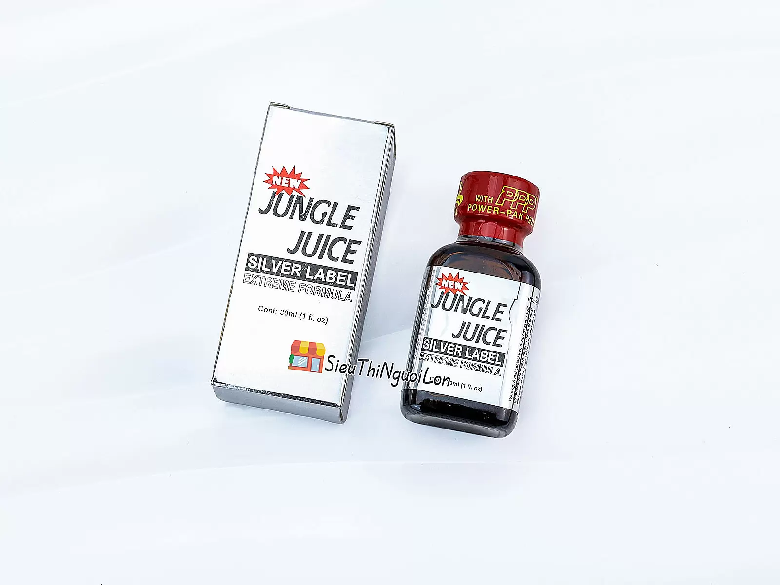 Chai hít Jungle Juice Silver Label 30ml giúp tăng cảm giác hưng phấn