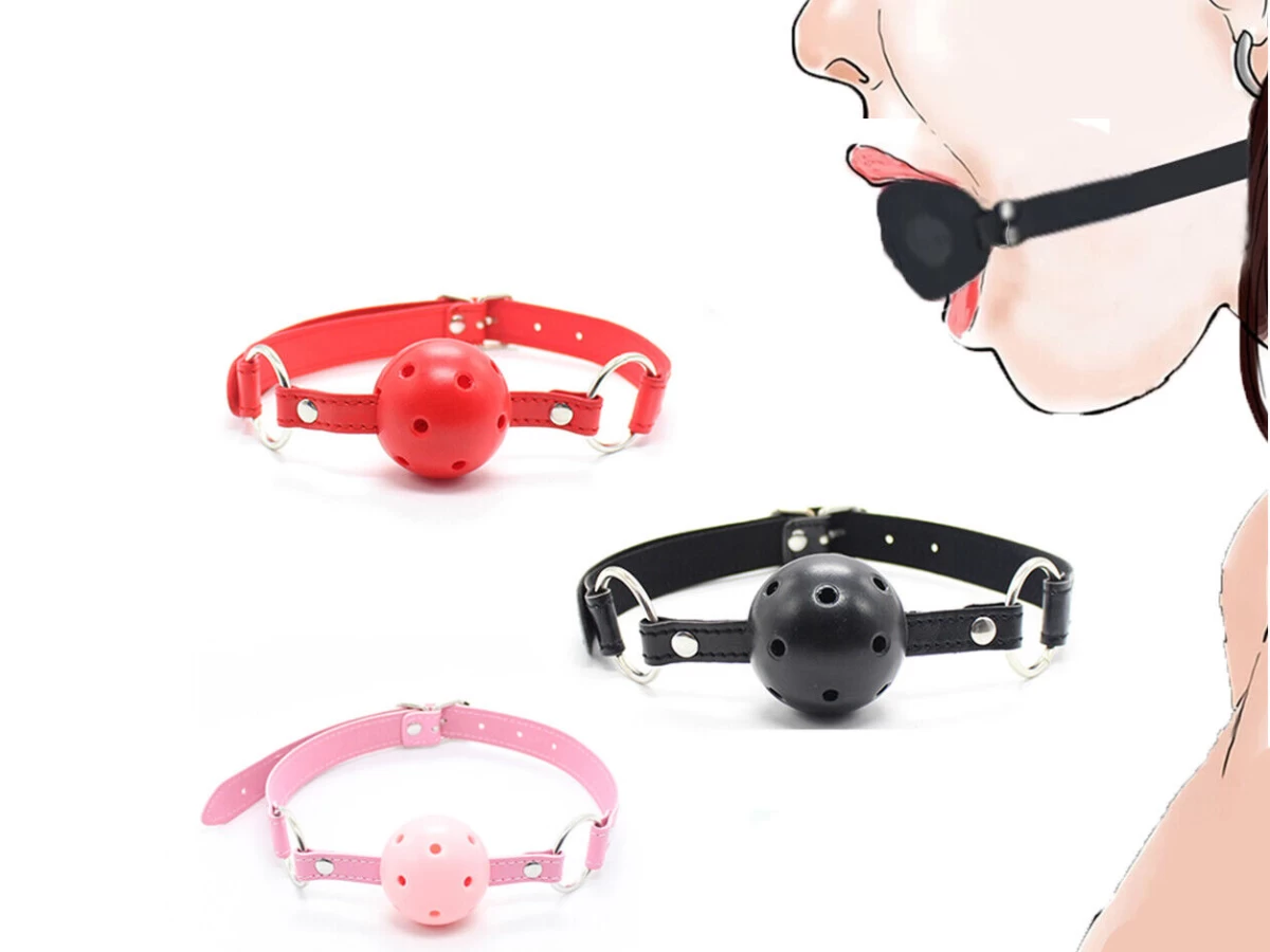 Khóa miệng BDSM KM45 – ball gag silicon đỏ