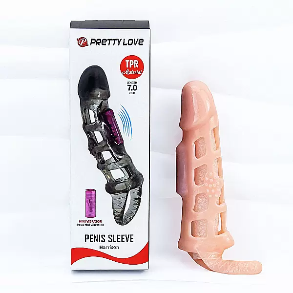 Bao cao su donzen lưới Pretty Love có quai đeo thân rung