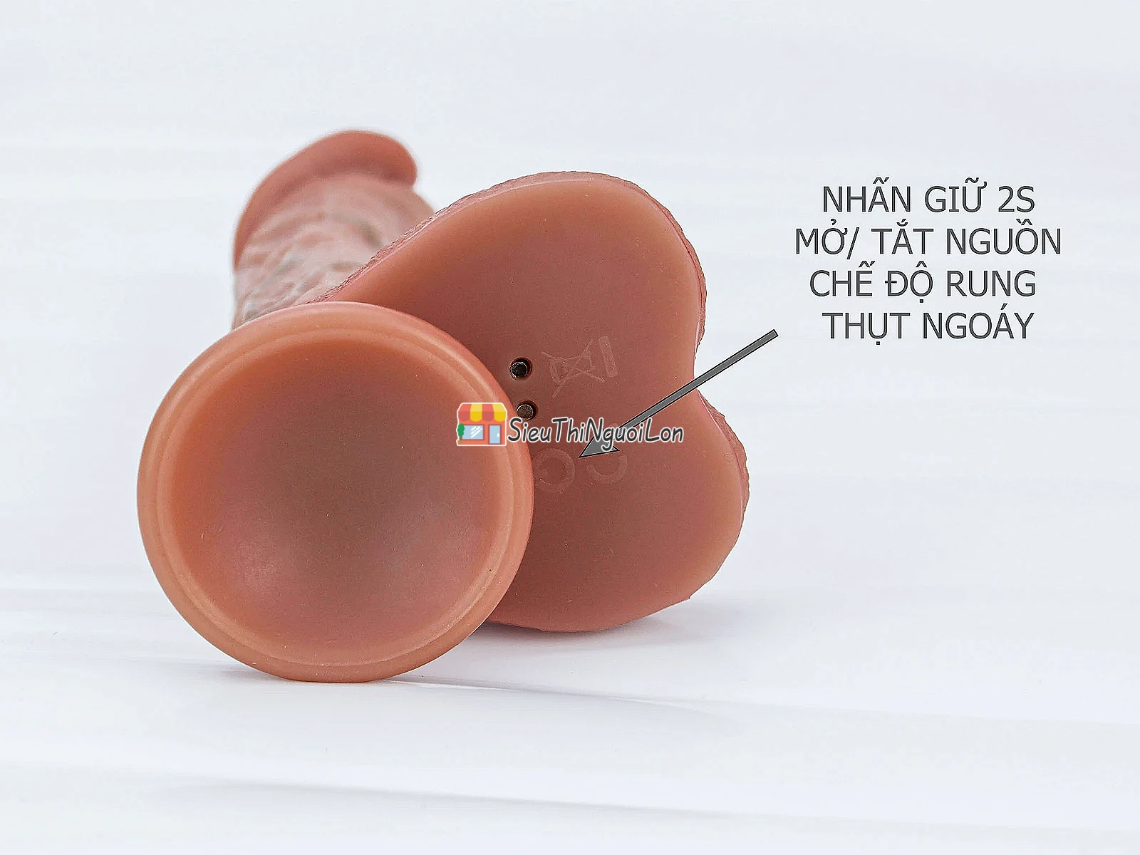 Cu giả có đế rung thụt cực mạnh – phát nhiệt, kèm remote