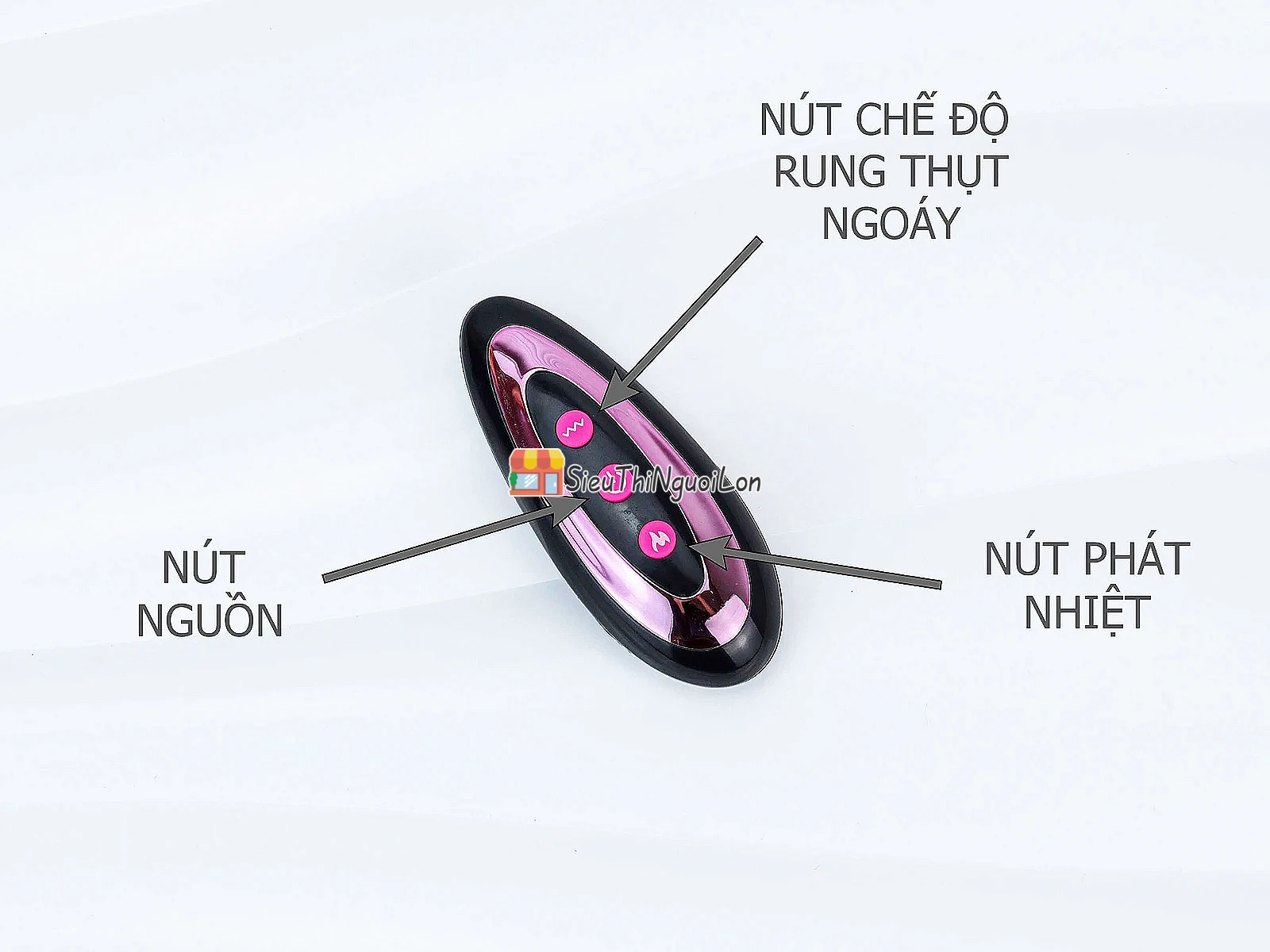Cu giả có đế rung thụt cực mạnh – phát nhiệt, kèm remote