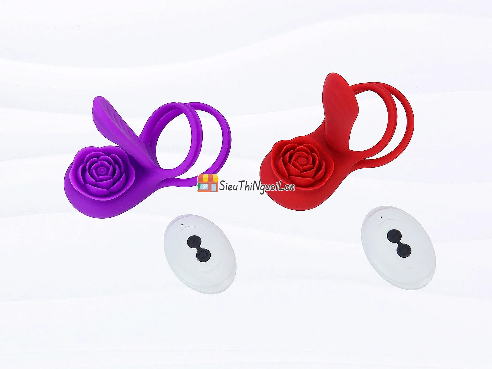 Vòng đeo dương vật Love hoa hồng có điều khiển