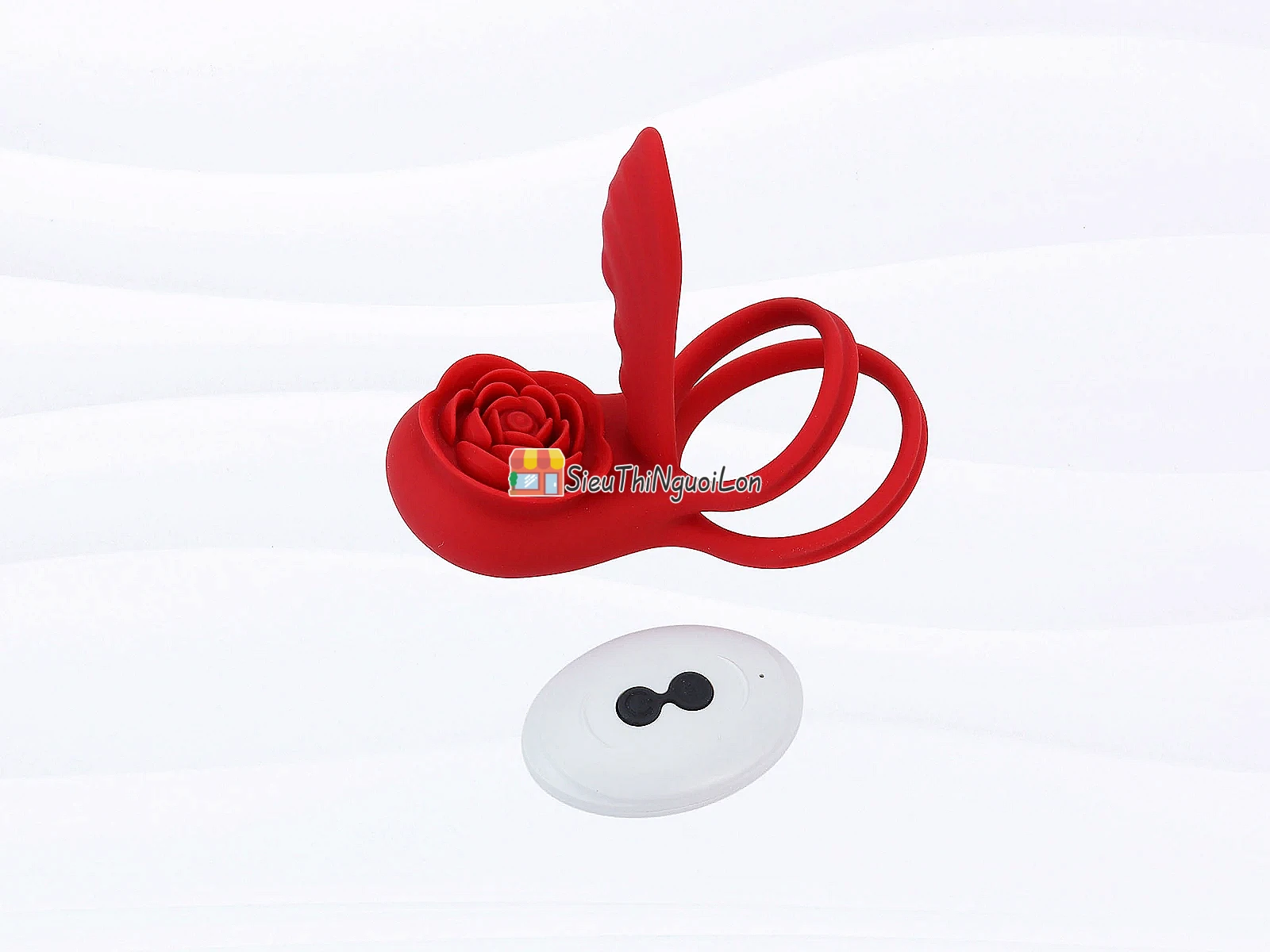 Vòng đeo dương vật Love hoa hồng có điều khiển