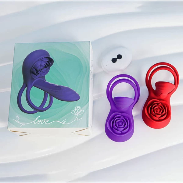 Nhẫn rung Love hoa hồng – remote đeo dương vật