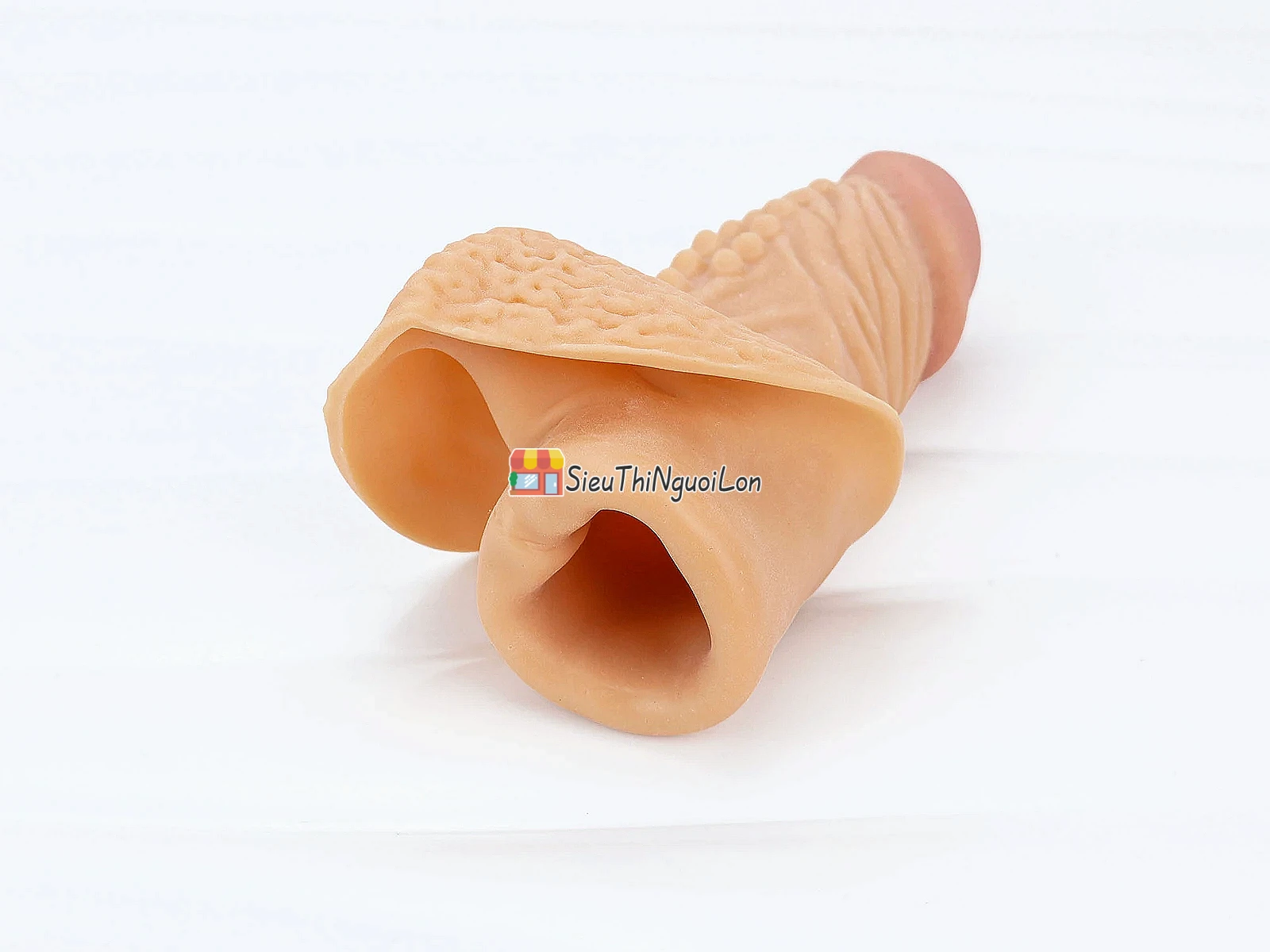 Bao đôn dên Huan Ai Penis Sleeve Max Man – tăng 5cm, TPE mềm
