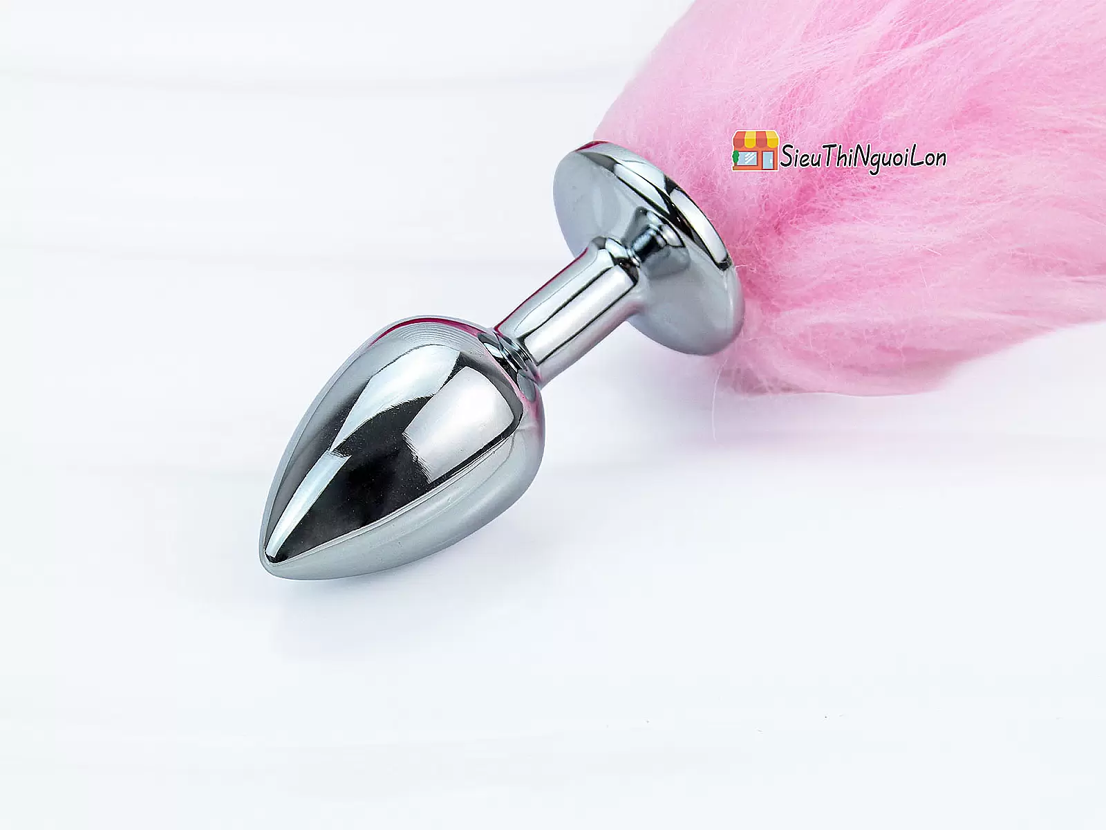 Dụng cụ kích thích inox hậu môn đuôi chồn hồng