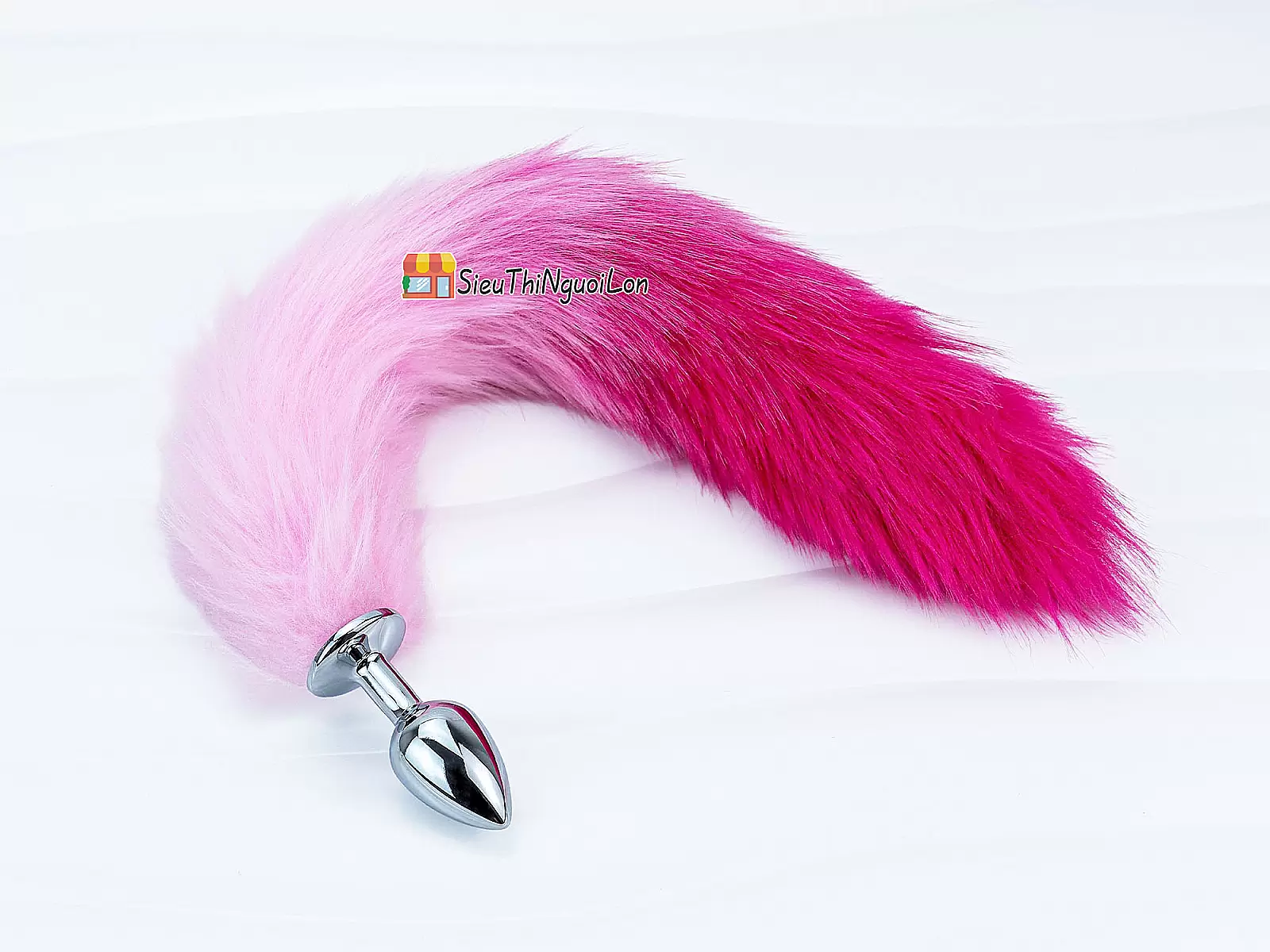 Dụng cụ kích thích inox hậu môn đuôi chồn hồng