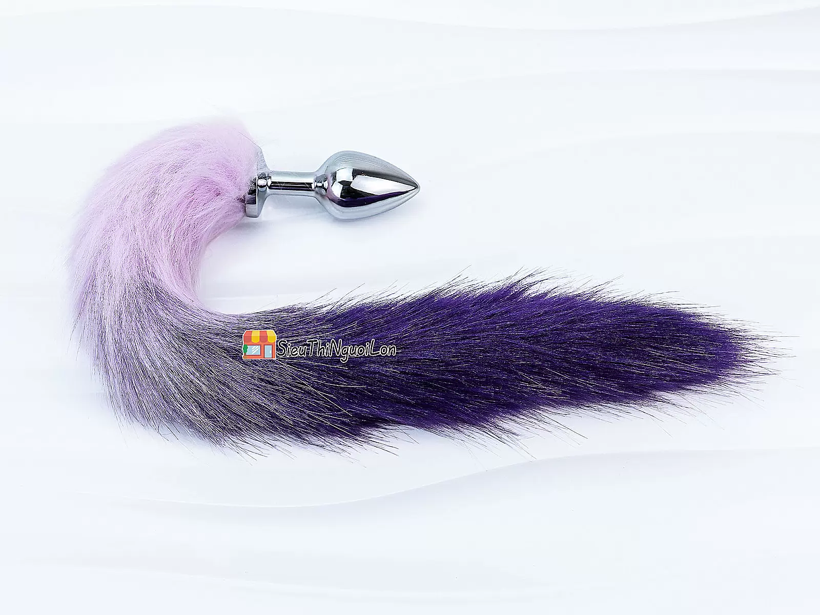Đồ chơi kích hậu đuôi chồn tím inox loại tốt