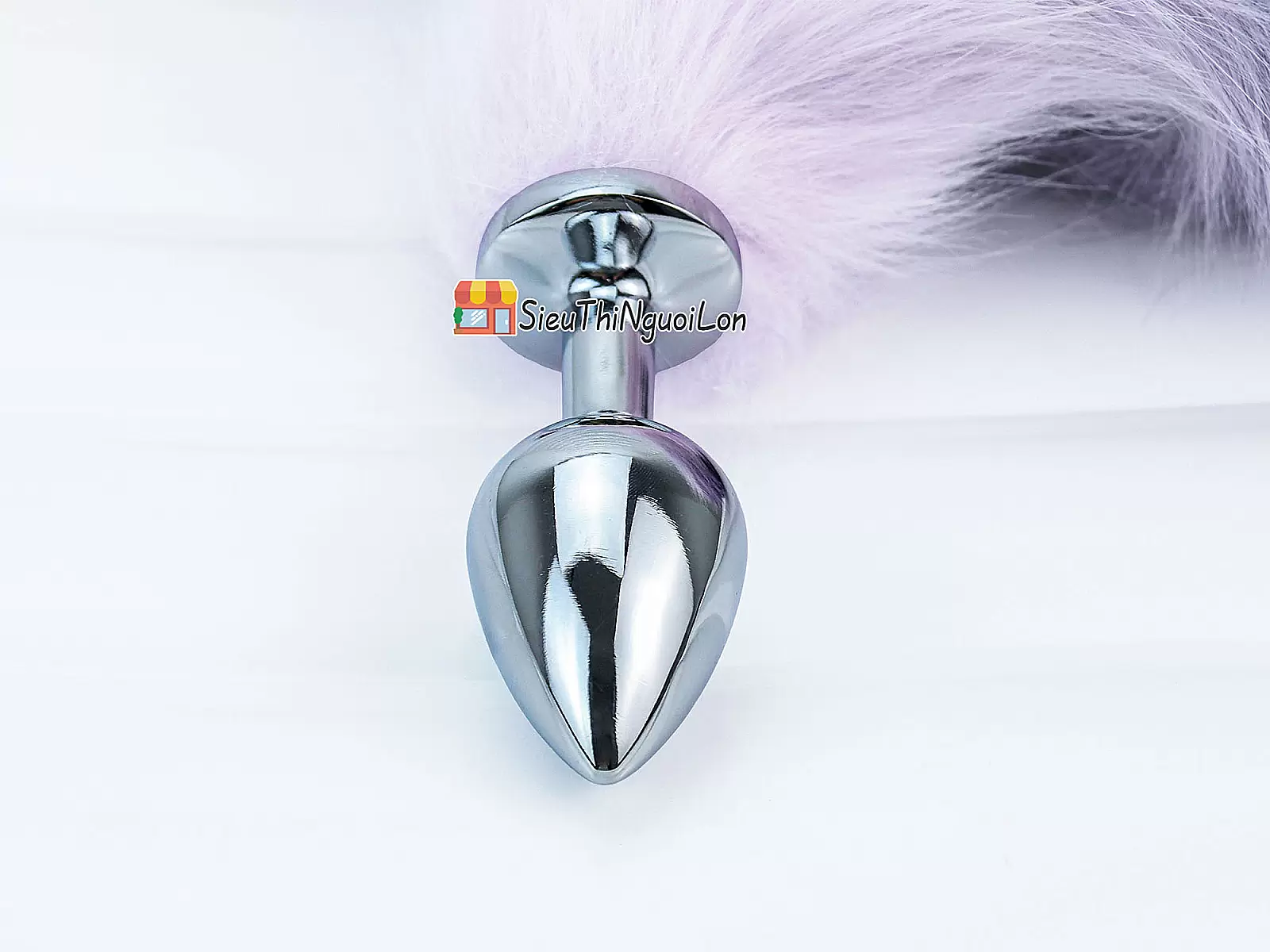 Đồ chơi kích hậu đuôi chồn tím inox loại tốt