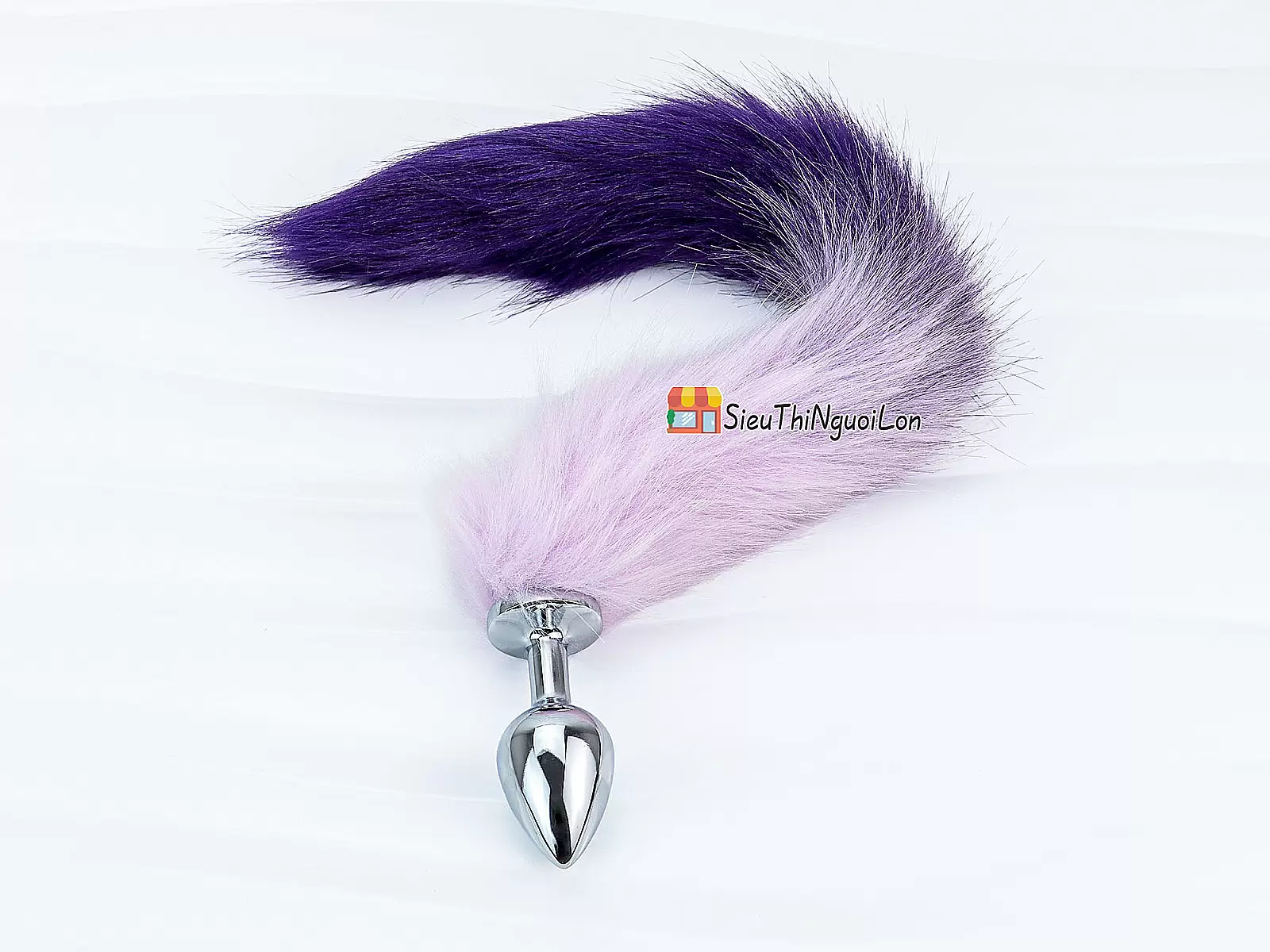 Đồ chơi kích hậu đuôi chồn tím inox loại tốt