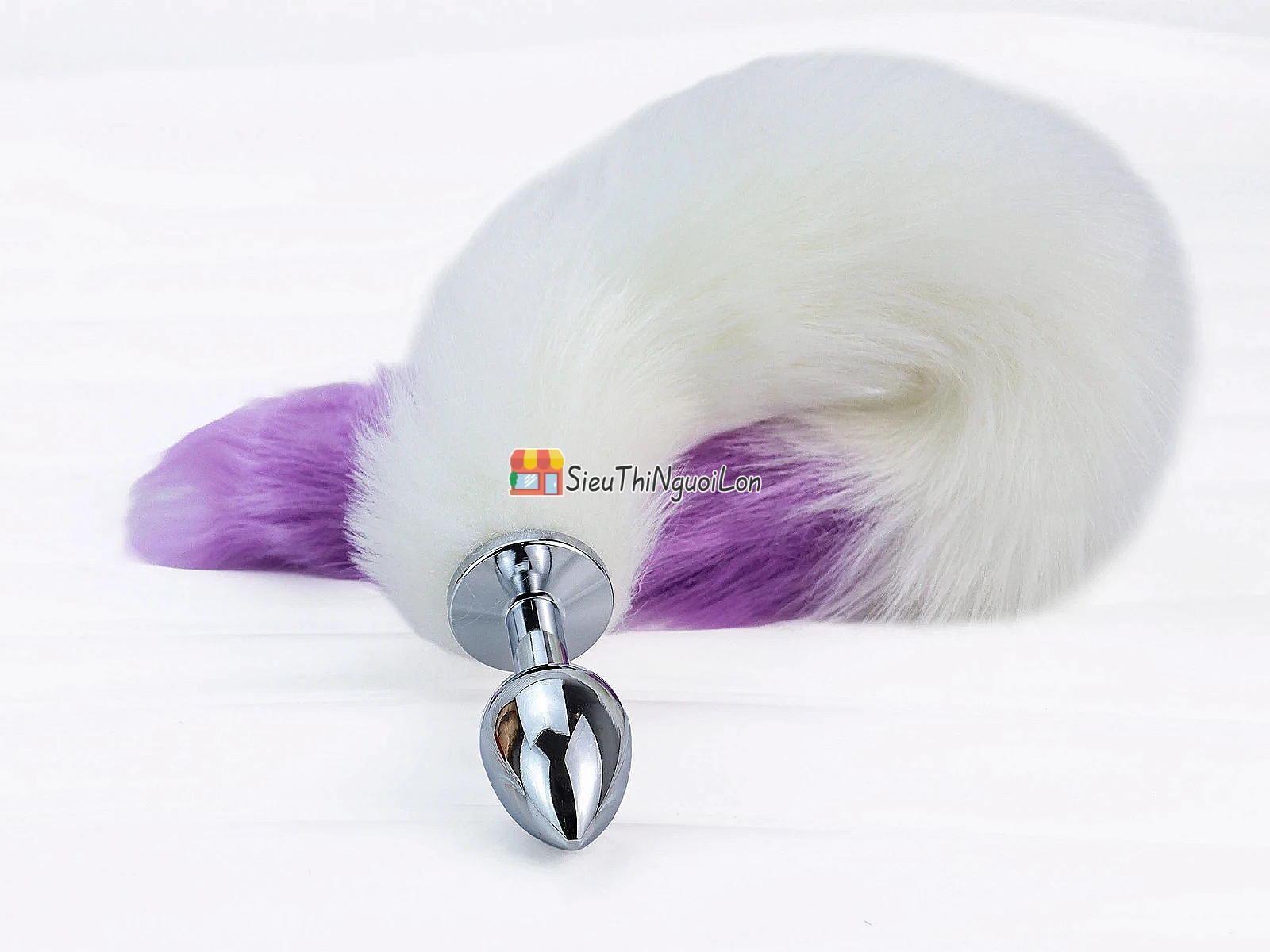 Đồ chơi kích hậu đuôi chồn tím inox loại tốt