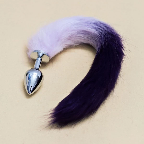 Đồ chơi kích hậu đuôi chồn tím inox loại tốt