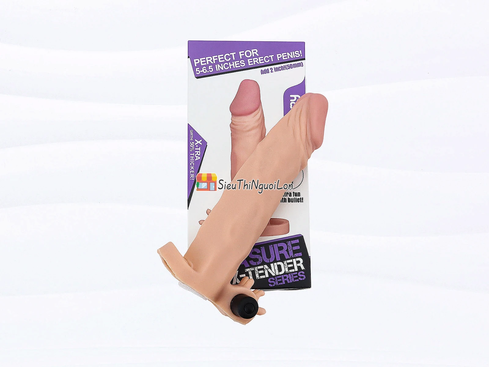 Bao cao su đôn dên có quai đeo Lovetoy X-Tender rung gốc