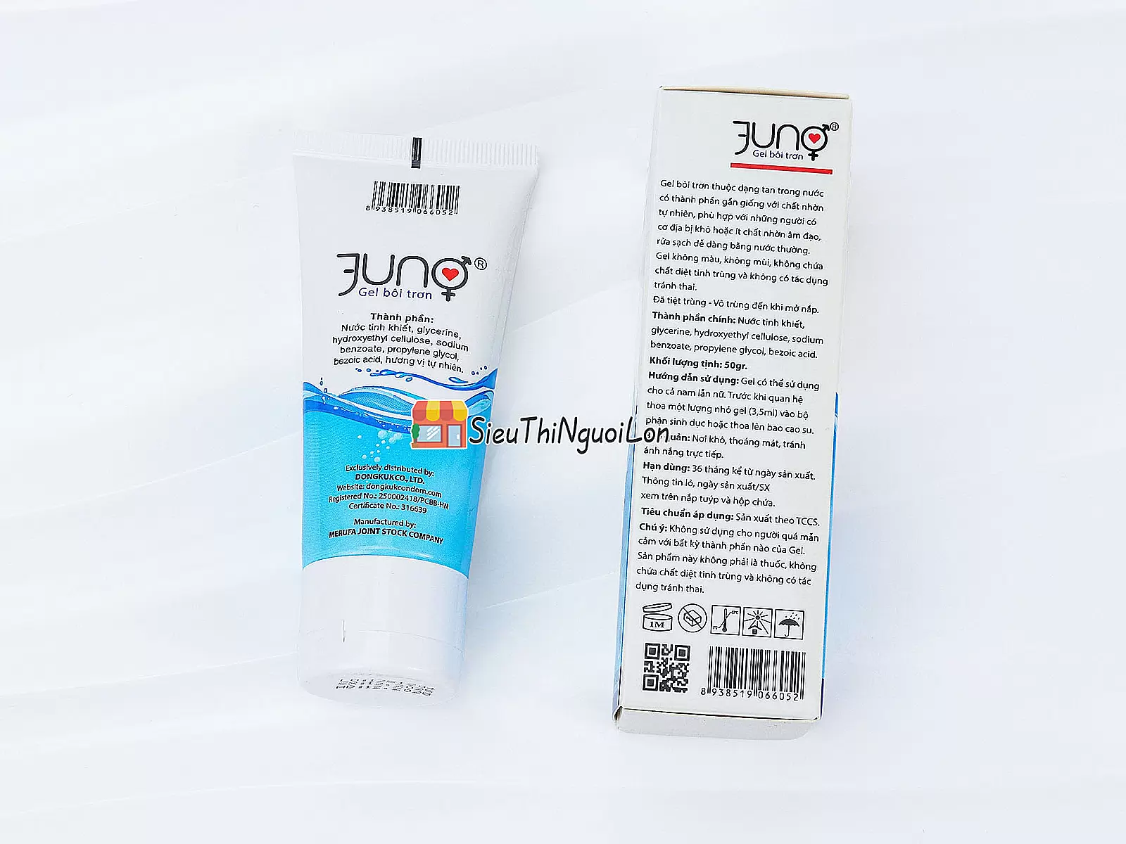 Gel bôi trơn gốc nước trơn mượt JUNO 50gr