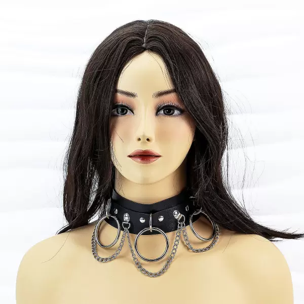 Vòng cổ da inox bạo dâm phong cách BDSM quyến rũ