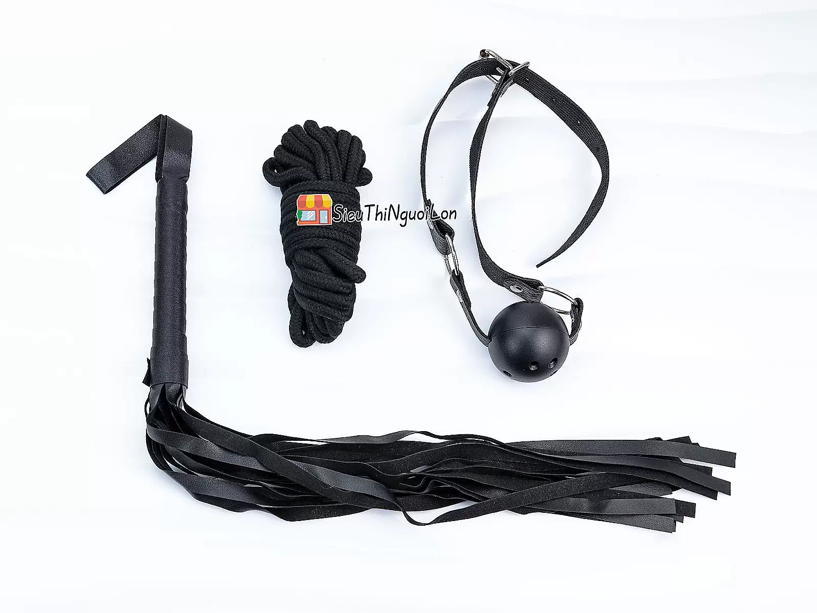Đồ chơi bạo dâm da đen 7 món bộ phụ kiện quyến rũ cho cặp đôi thích cảm giác mạnh