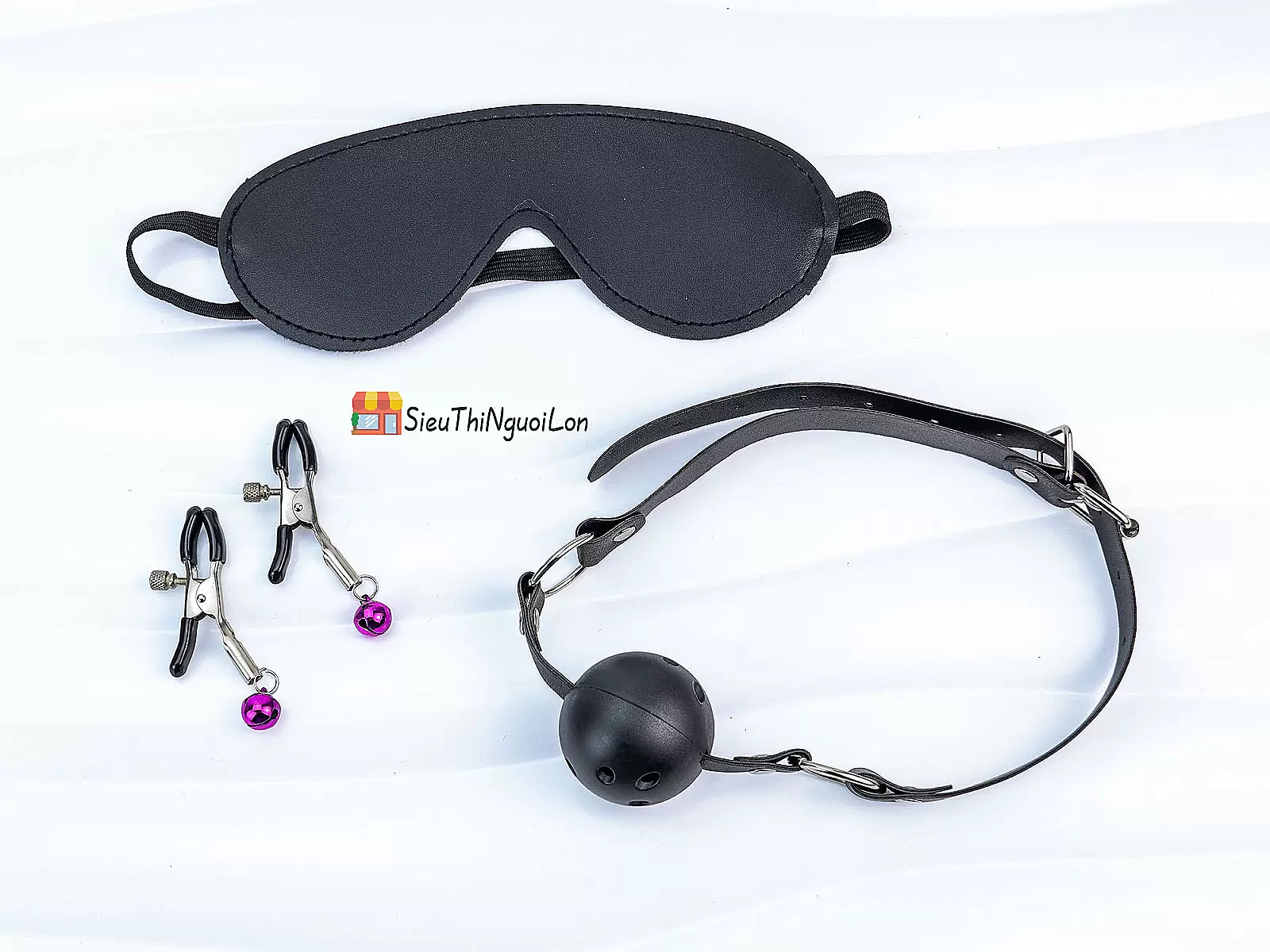 Đồ chơi bạo dâm da đen 7 món bộ phụ kiện quyến rũ cho cặp đôi thích cảm giác mạnh