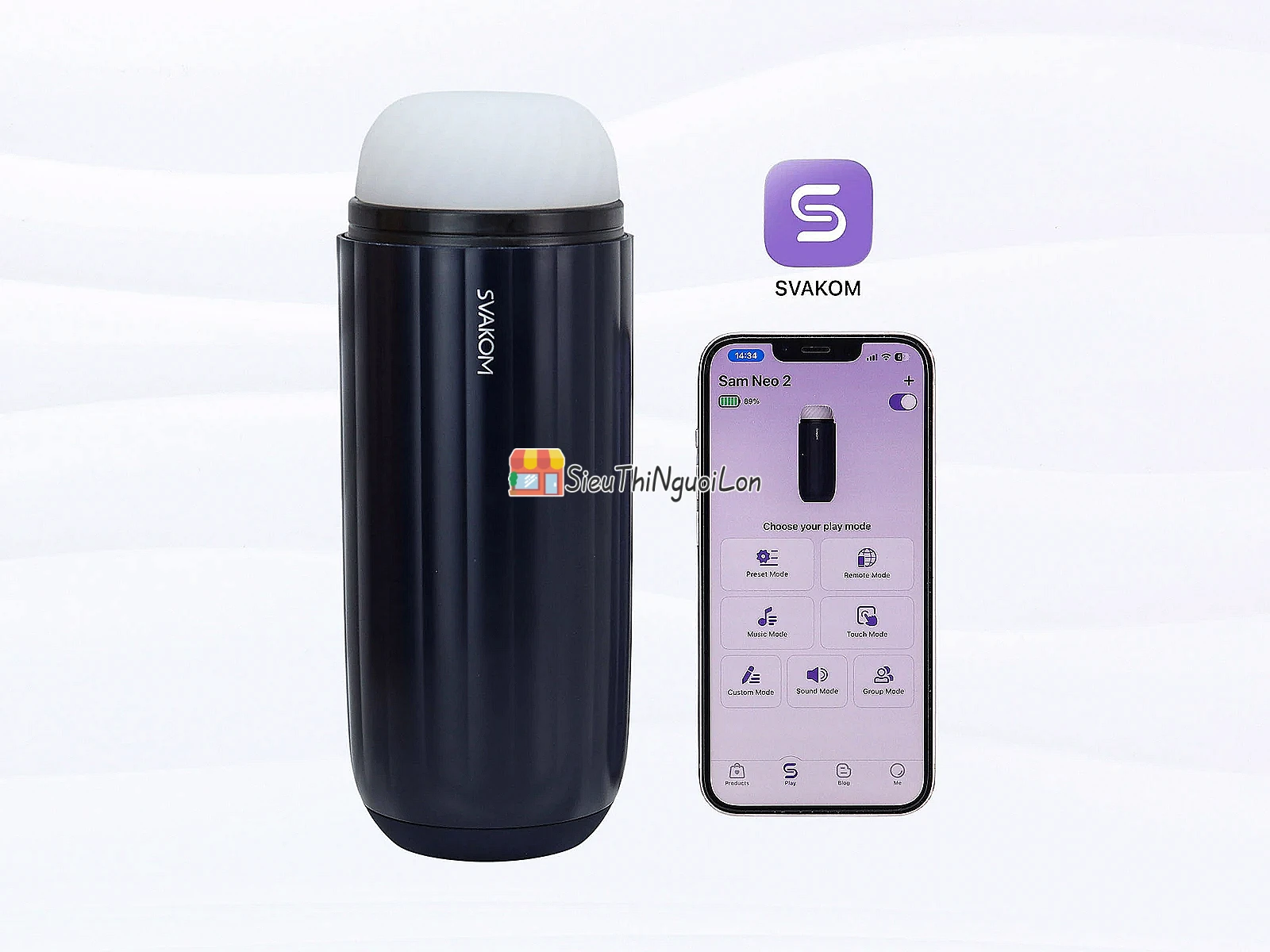 Máy thủ dâm Svakom Sam Neo 2 – hút và rung, kết nối App