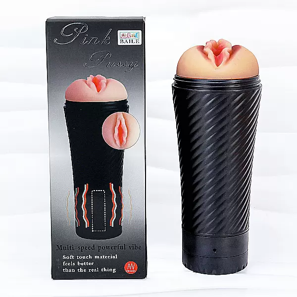Cốc thủ dâm đèn pin Pink Pussy – có rung đa tần