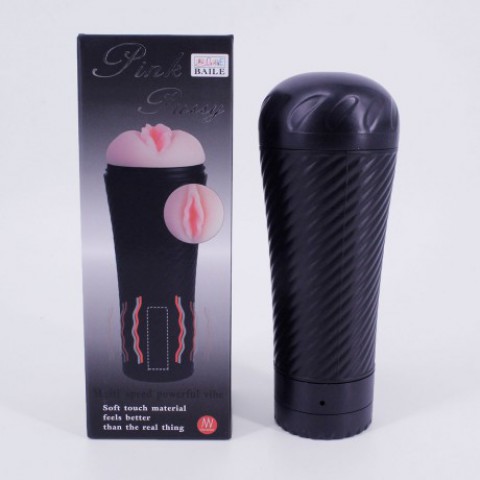 &Acirc;m đạo giả đèn pin Pink Pussy có rung
