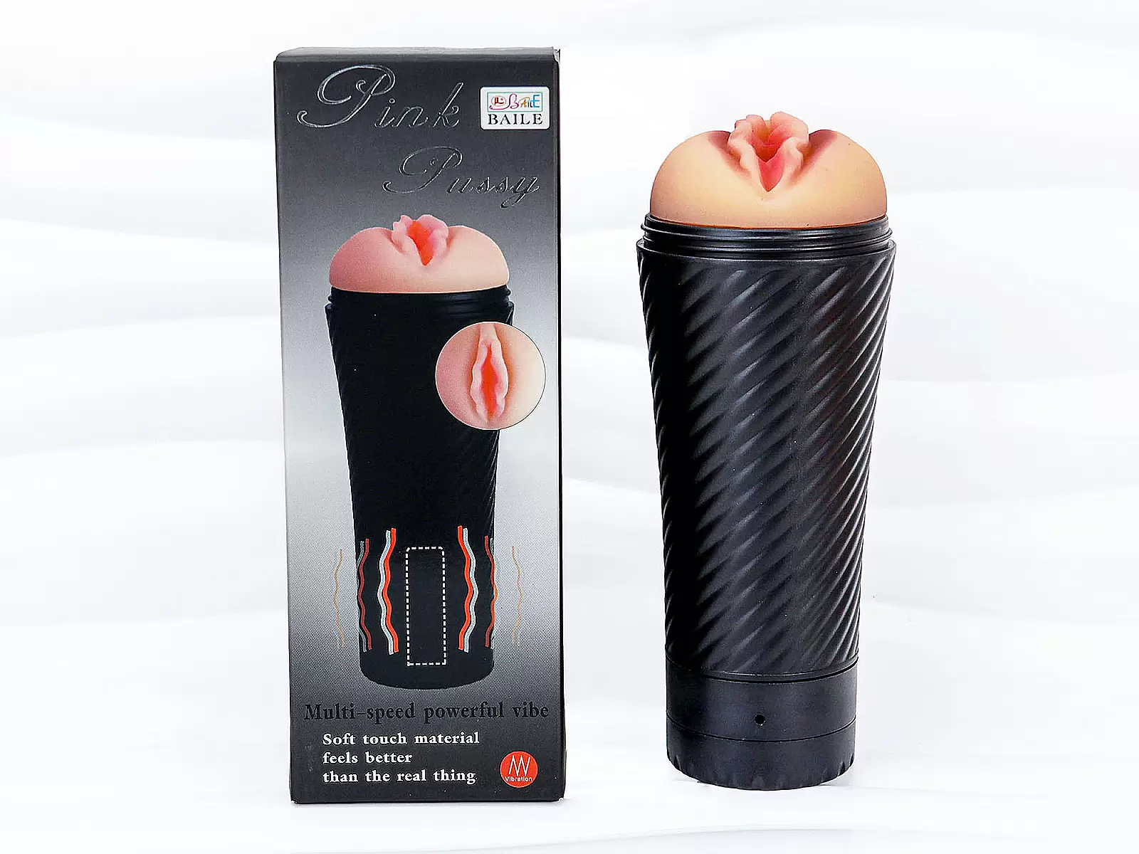 Cốc thủ dâm đèn pin Pink Pussy – có rung đa tần