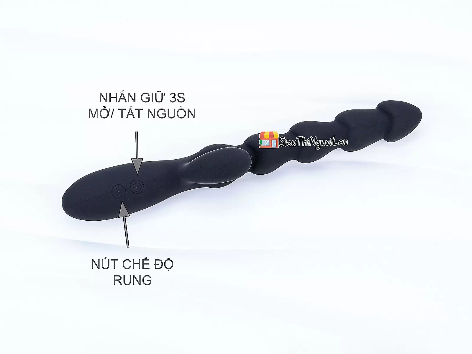 Máy rung massage Threaded hậu môn 2 nhánh pin sạc