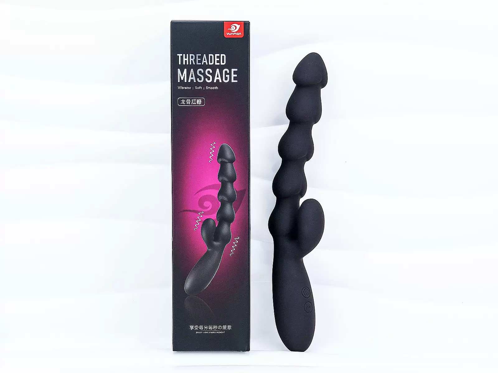 Máy rung massage Threaded hậu môn 2 nhánh pin sạc