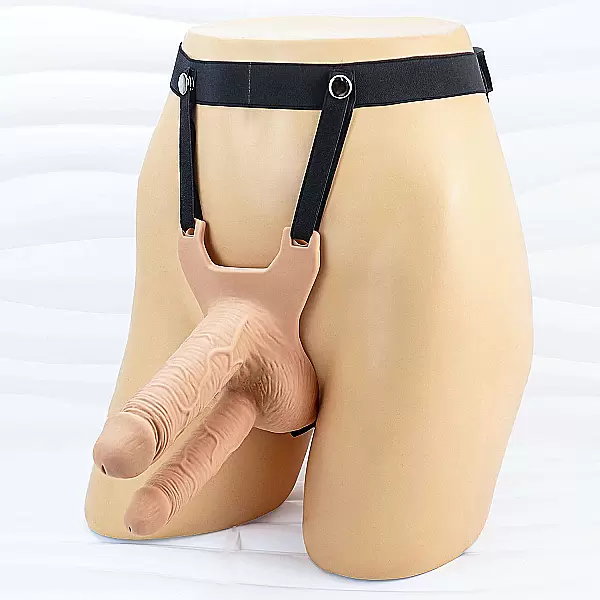 Cu giả 2 đầu dây đeo Long Love – silicon strap-on les