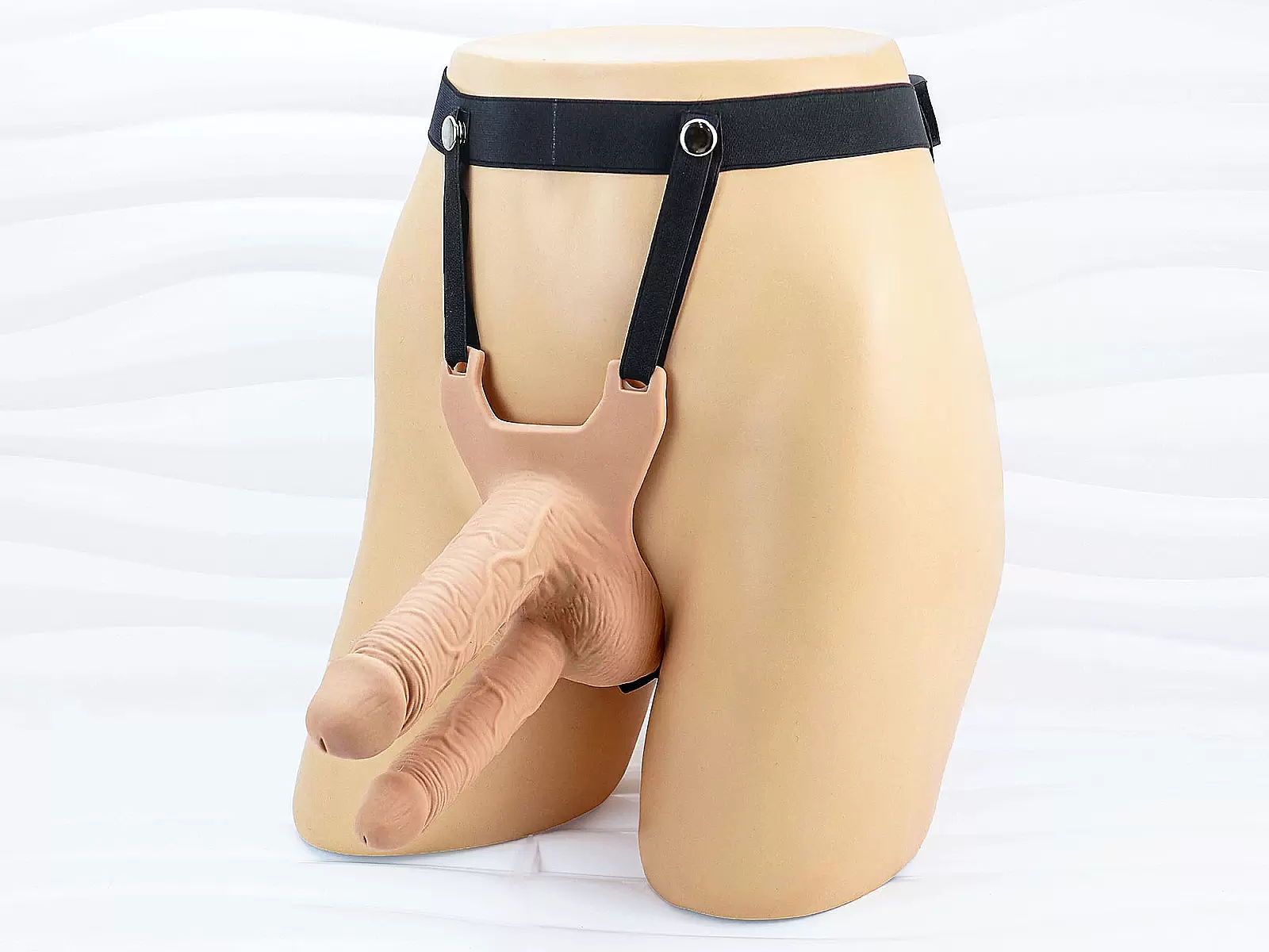 Cu giả 2 đầu dây đeo Long Love – silicon strap-on les