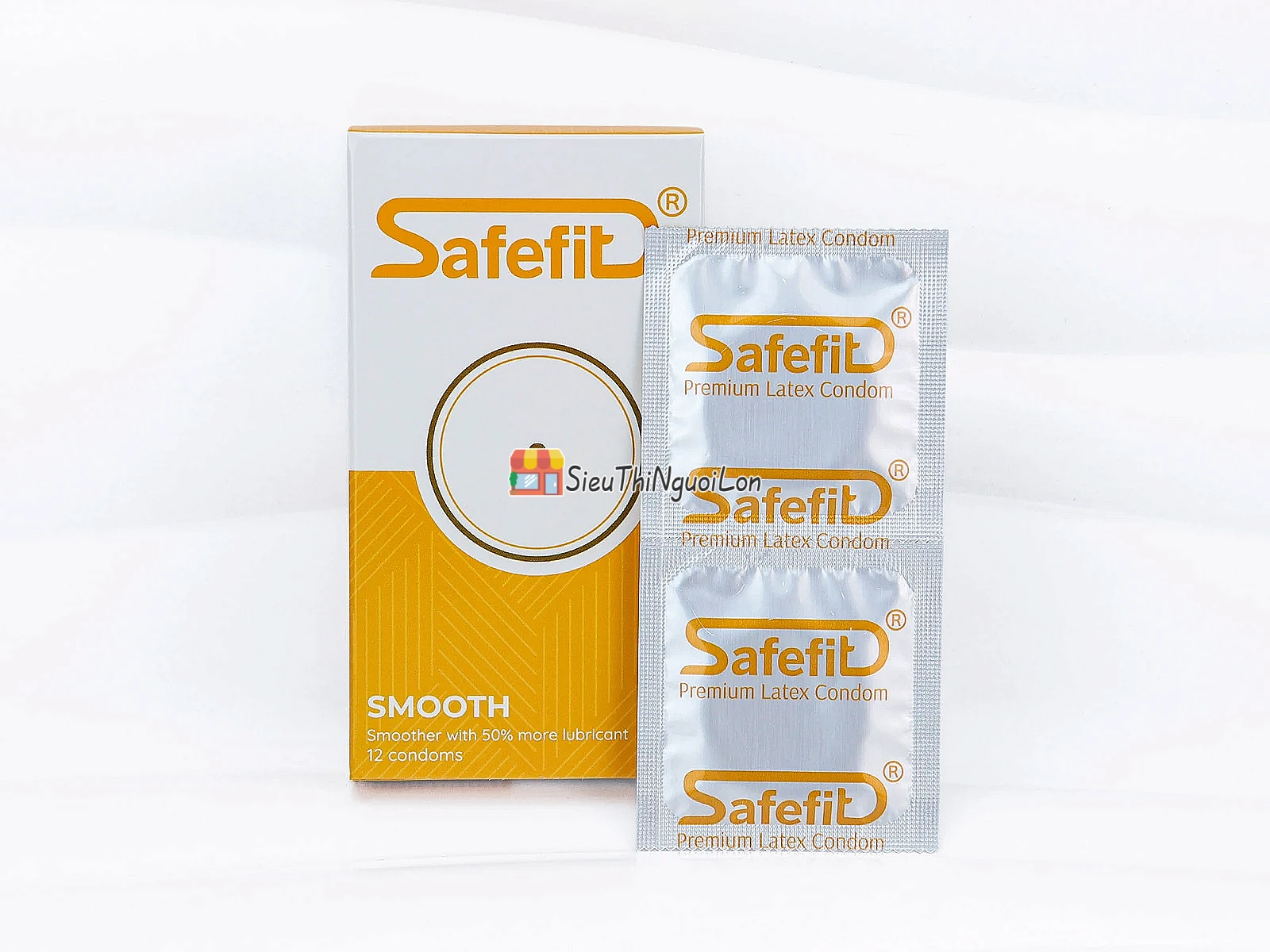 Bao cao su Safefit Smooth – bôi trơn nhiều hơn 50%, hộp 12