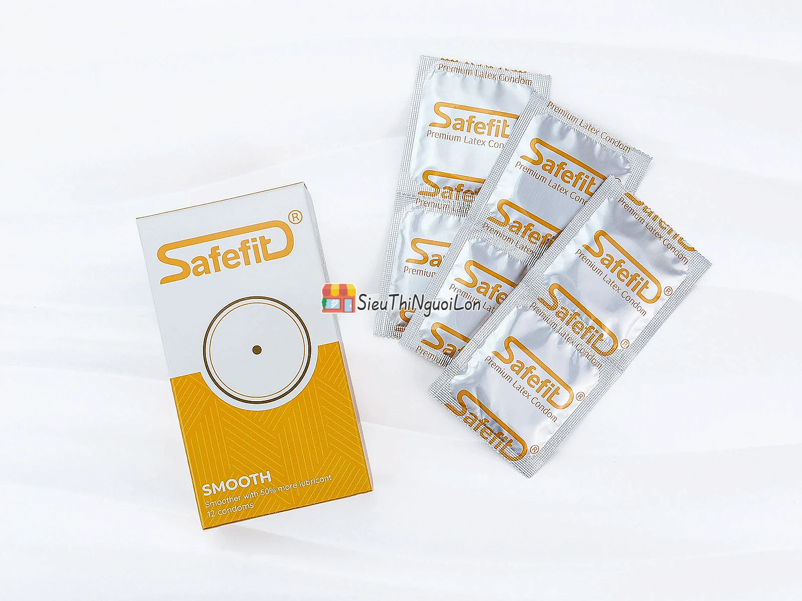Bao cao su Safefit Smooth – bôi trơn nhiều hơn 50%, hộp 12