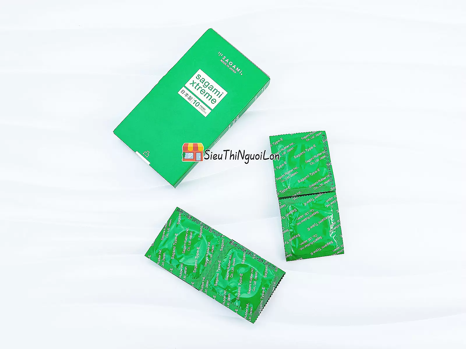 Bao cao su có gai Nhật Bản Sagami Xtreme Green Siêu Mỏng 10 bao