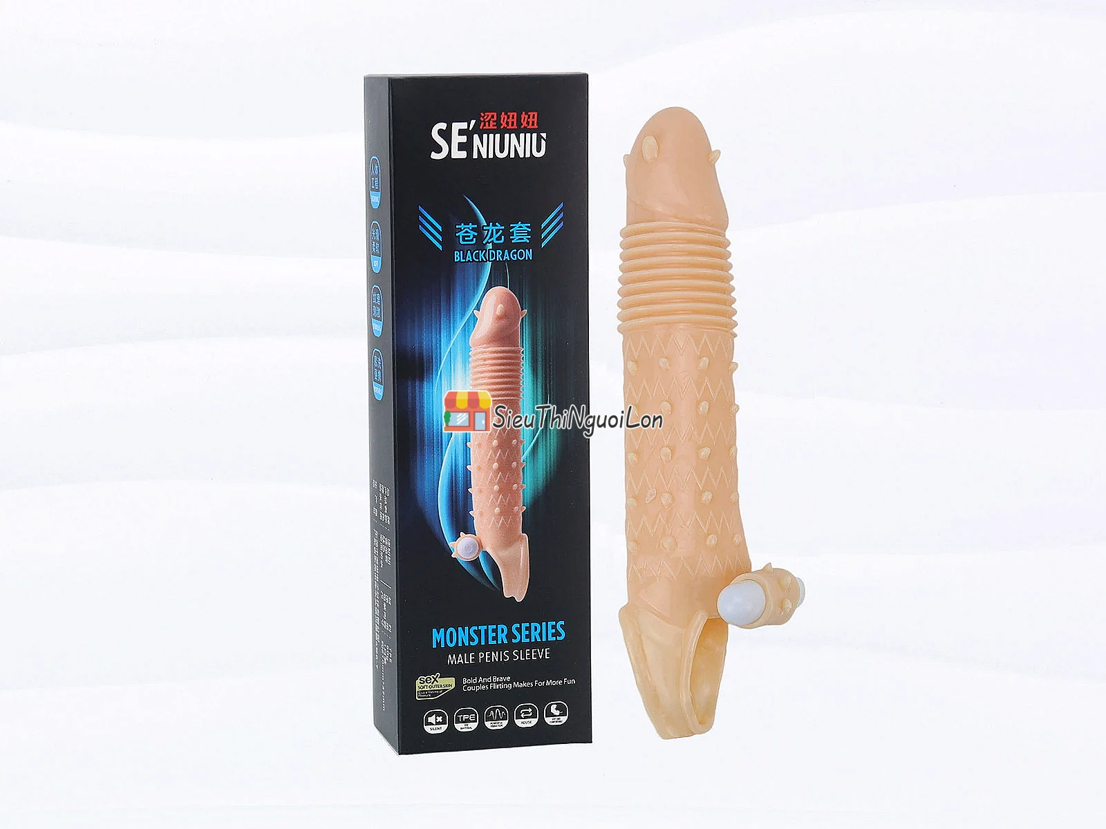 Bao đôn dên Seniuniu – silicon mềm gai nhiều size