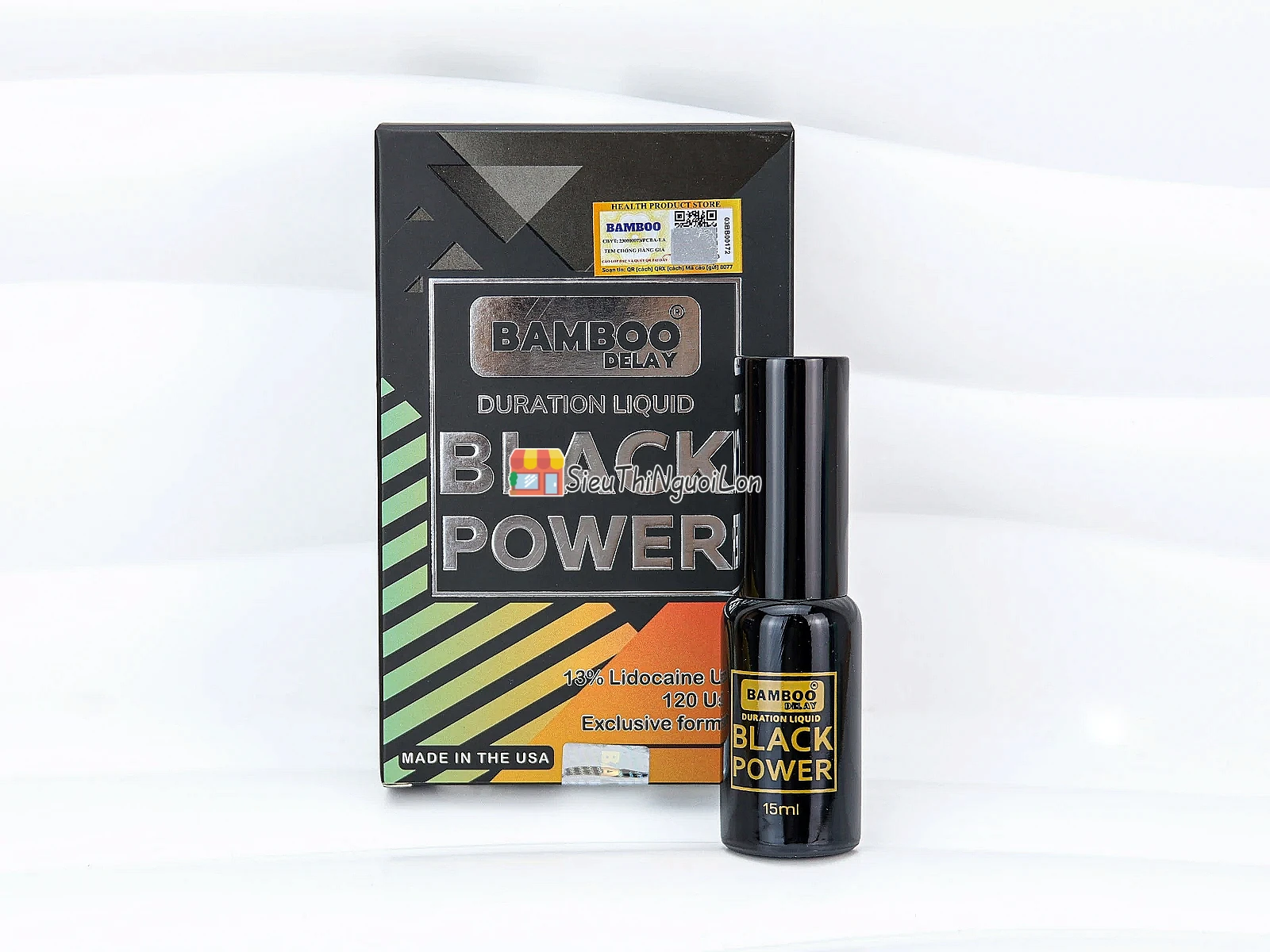 Xịt kéo dài Bamboo Black Power 15ml – 13% Lidocaine USP