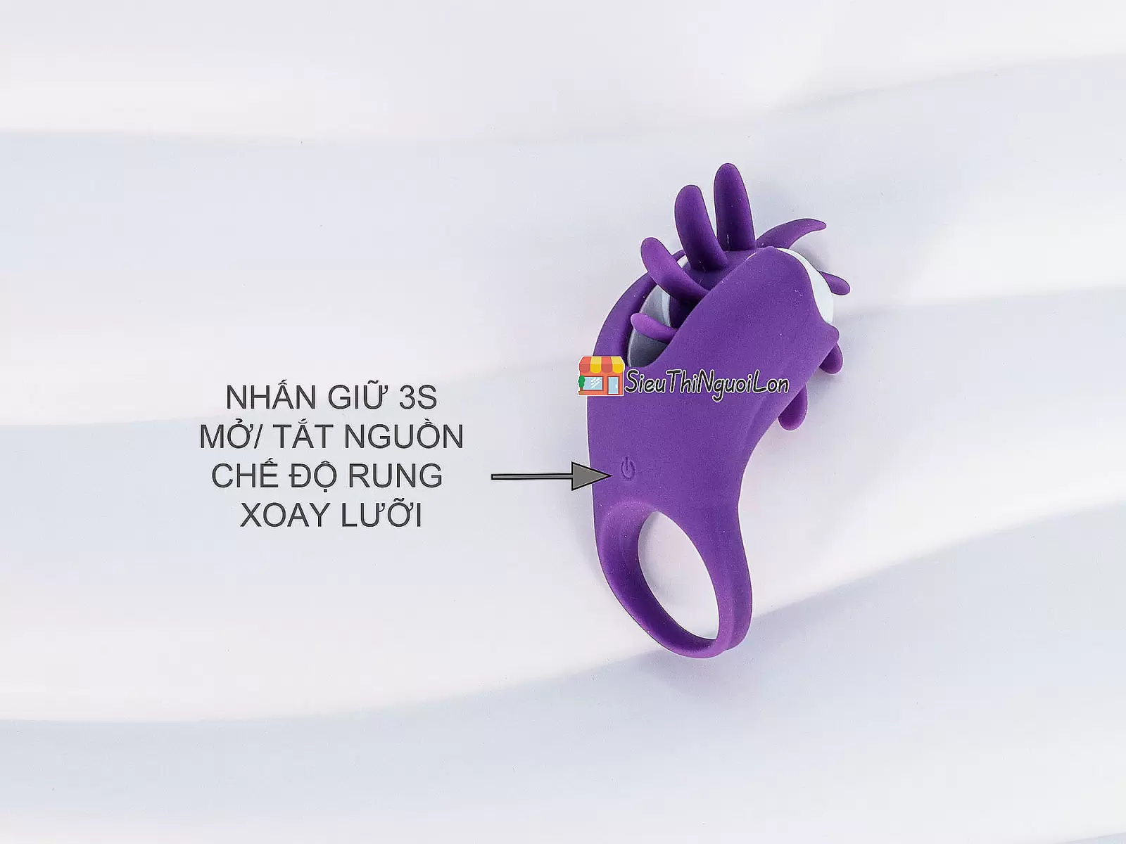 Vòng đeo lưỡi rung xoay kích thích CHI rung 10 chế độ