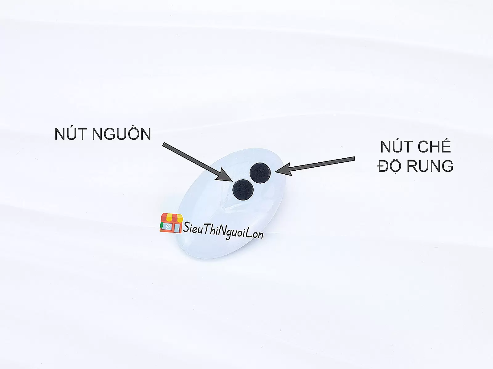 Vòng đeo dương vật Bicyclic Ring kèm remote điều khiển (không kèm cu giả)