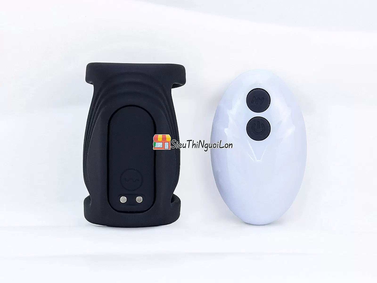 Vòng đeo dương vật Bicyclic Ring kèm remote điều khiển (không kèm cu giả)