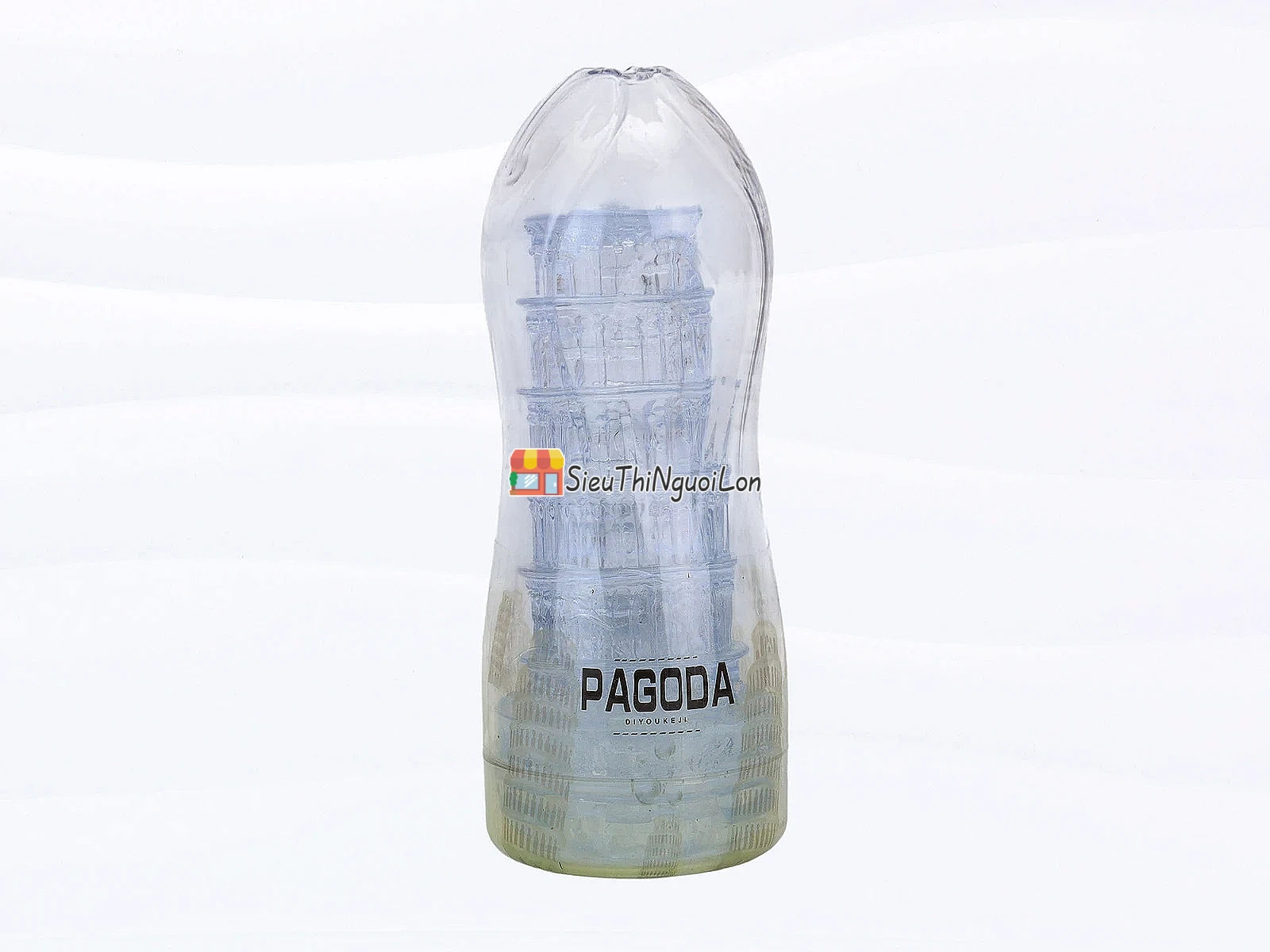 Cúp âm đạo giả Pagoda trong suốt – silicon y tế, kín đáo